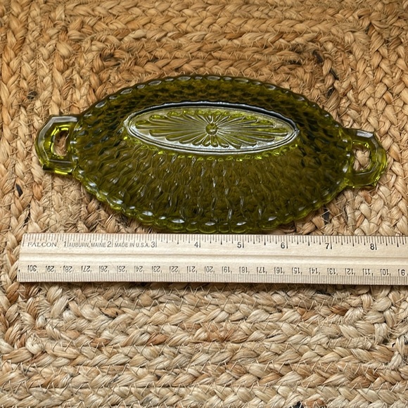 Vintage Indian GlassGreen Dish - Picture 3 of 4